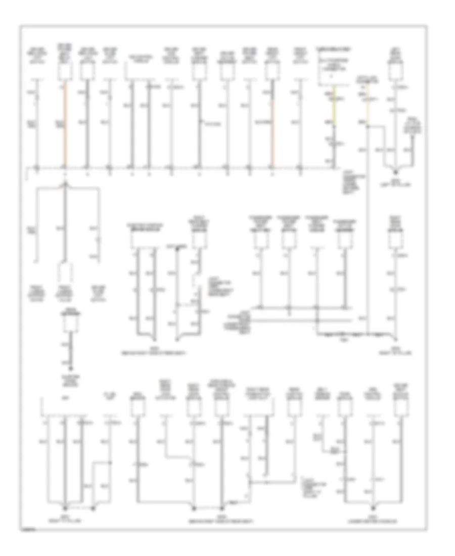 Ground Distribution Wiring Diagram (5 of 6) for Hyundai Genesis 3.8 2014