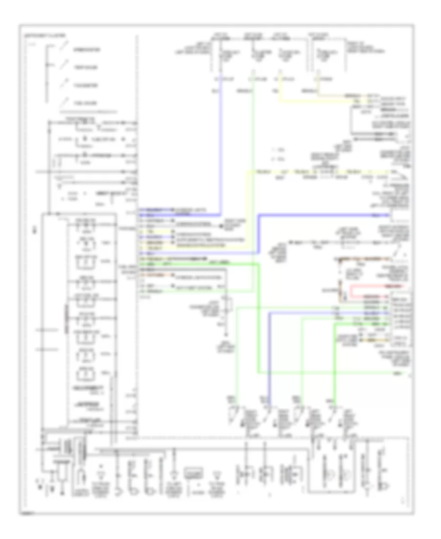 Instrument Cluster Wiring Diagram, with Super Vision (1 of 2) for Hyundai Genesis 3.8 2014