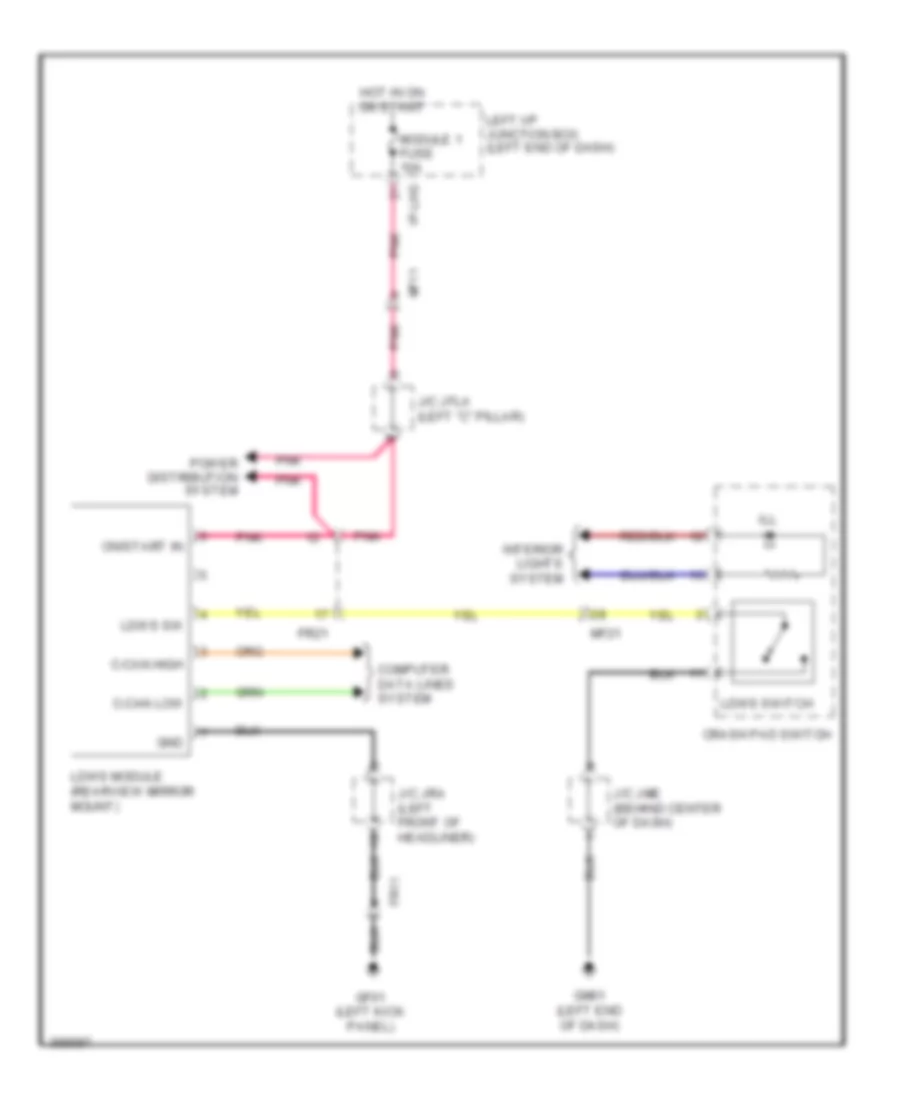 Lane Departure Warning Wiring Diagram for Hyundai Genesis 3.8 2014