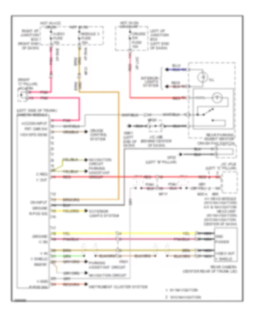 Rear Camera Wiring Diagram for Hyundai Genesis 3 8 2014