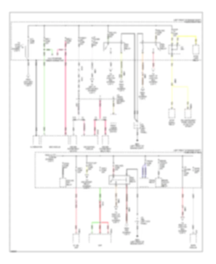Power Distribution Wiring Diagram (2 of 7) for Hyundai Genesis 3.8 2014