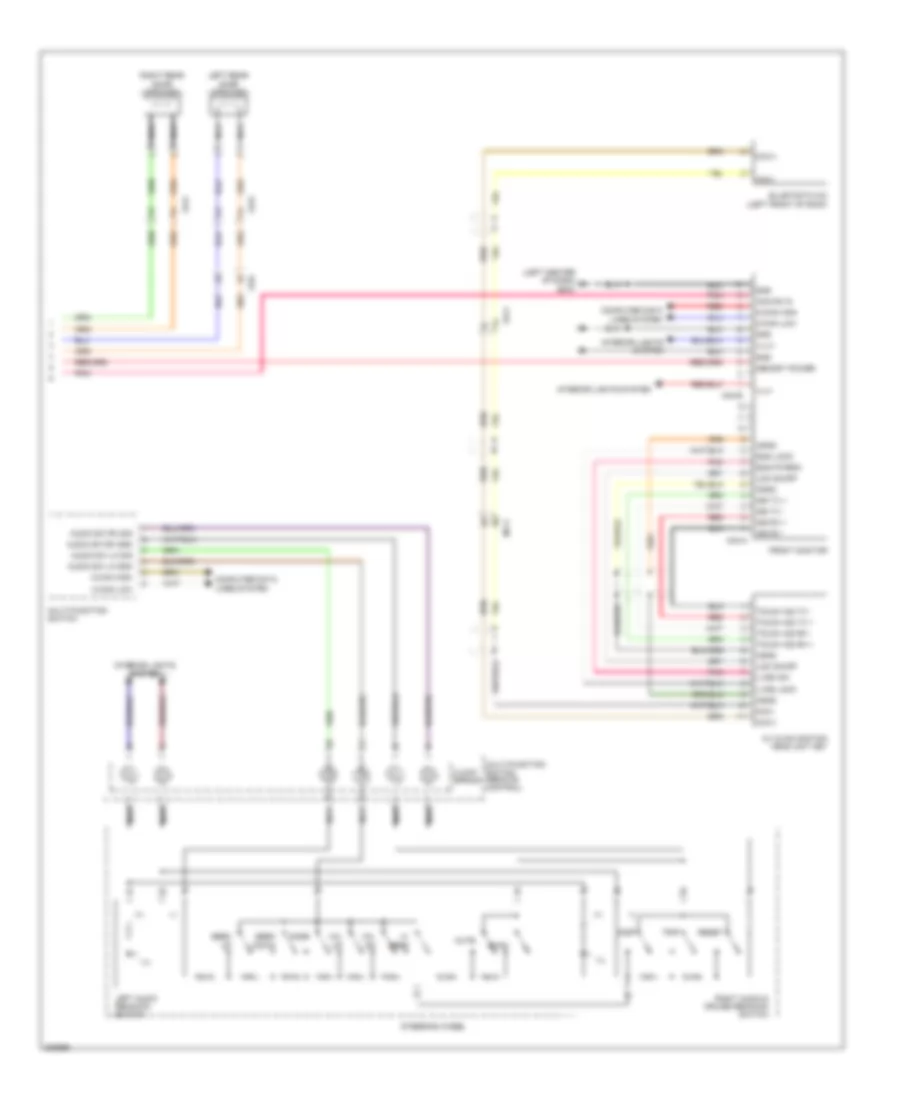 Radio Wiring Diagram with Navigation  Audio Amplifier 3 of 3 for Hyundai Genesis 3 8 2014