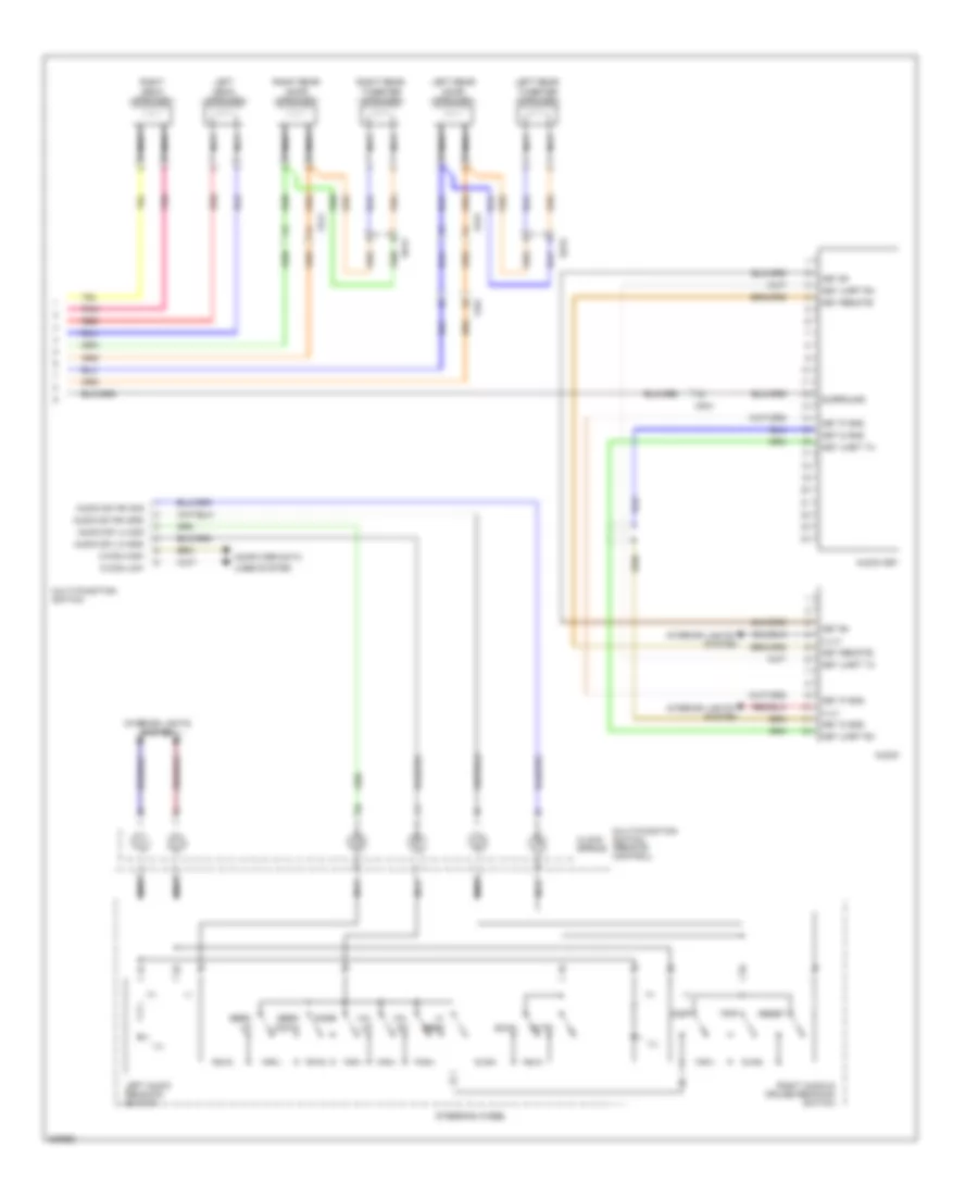 Radio Wiring Diagram, without Navigation  with JBL Amplifier (3 of 3) for Hyundai Genesis 3.8 2014