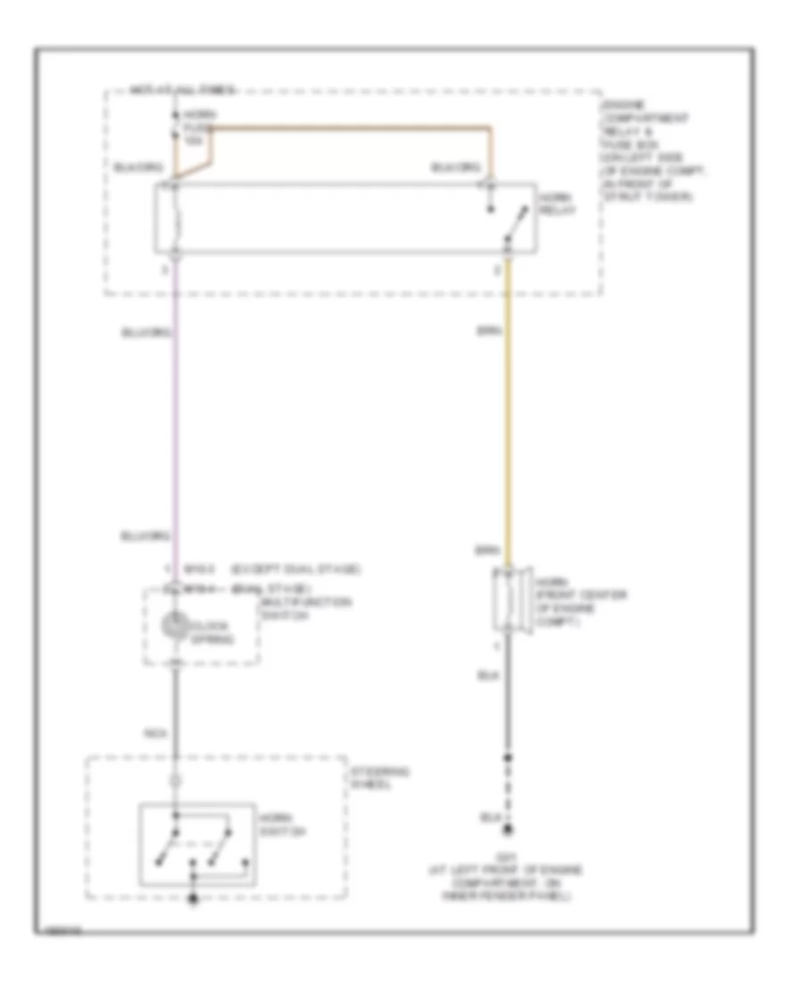 Horn Wiring Diagram for Hyundai Accent GT 2005