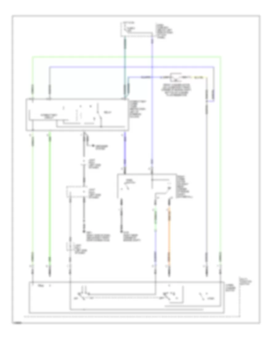 Электросхема передних стеклоочистителей дворников и омывателя лобового стекла для Hyundai Accent GS 1998