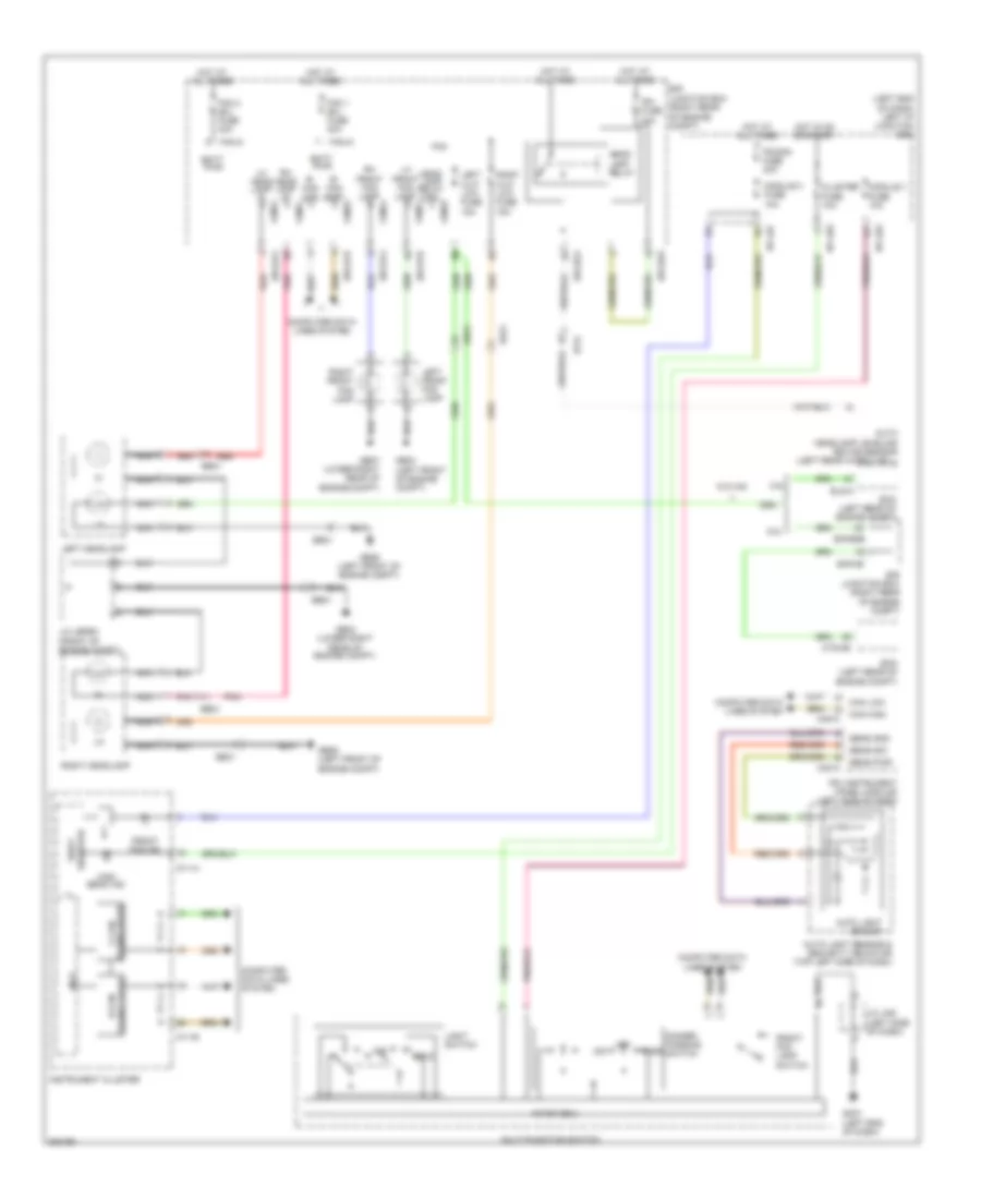 Headlamps Wiring Diagram for Hyundai Genesis 5.0 R-Spec 2014