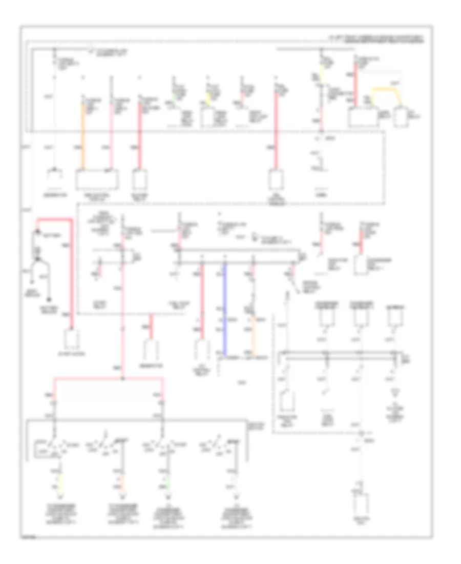 Power Distribution Wiring Diagram 1 of 7 for Hyundai Elantra GLS 2005