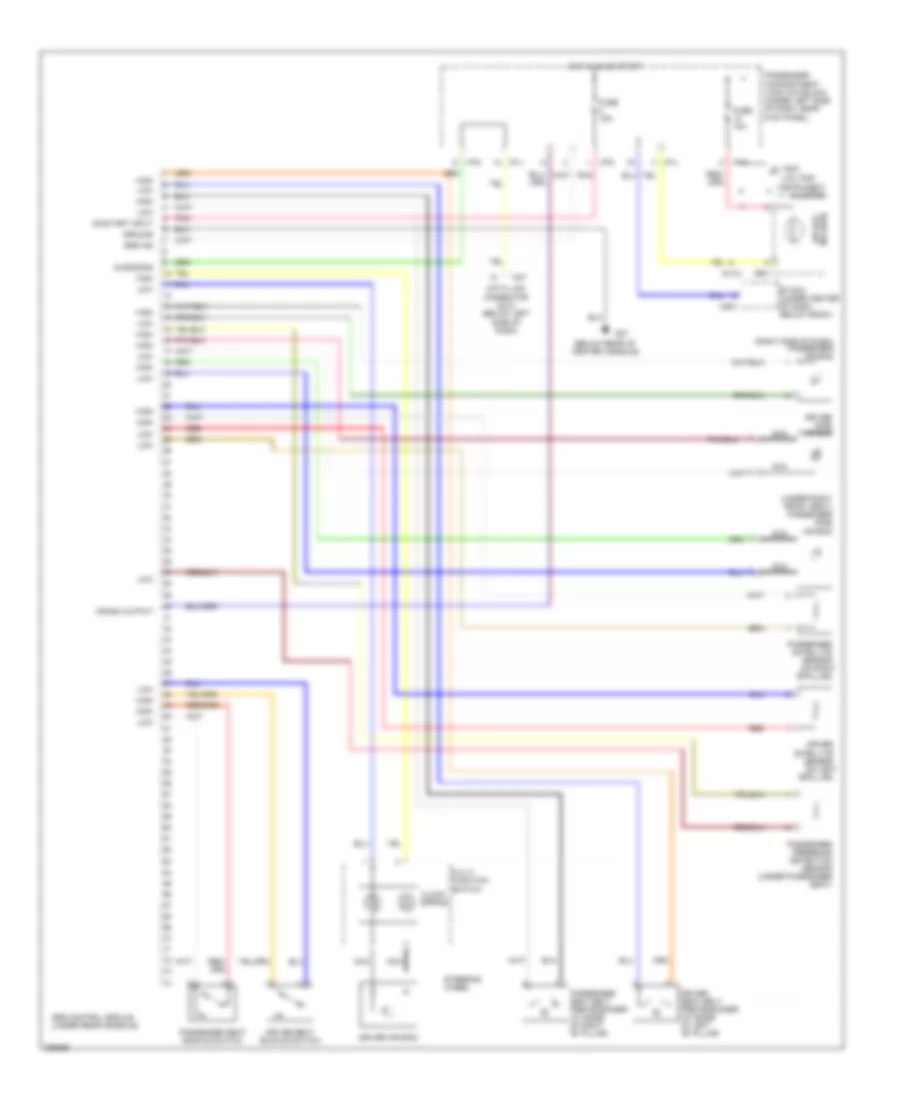 Supplemental Restraints Wiring Diagram, Depowered for Hyundai Elantra GLS 2005