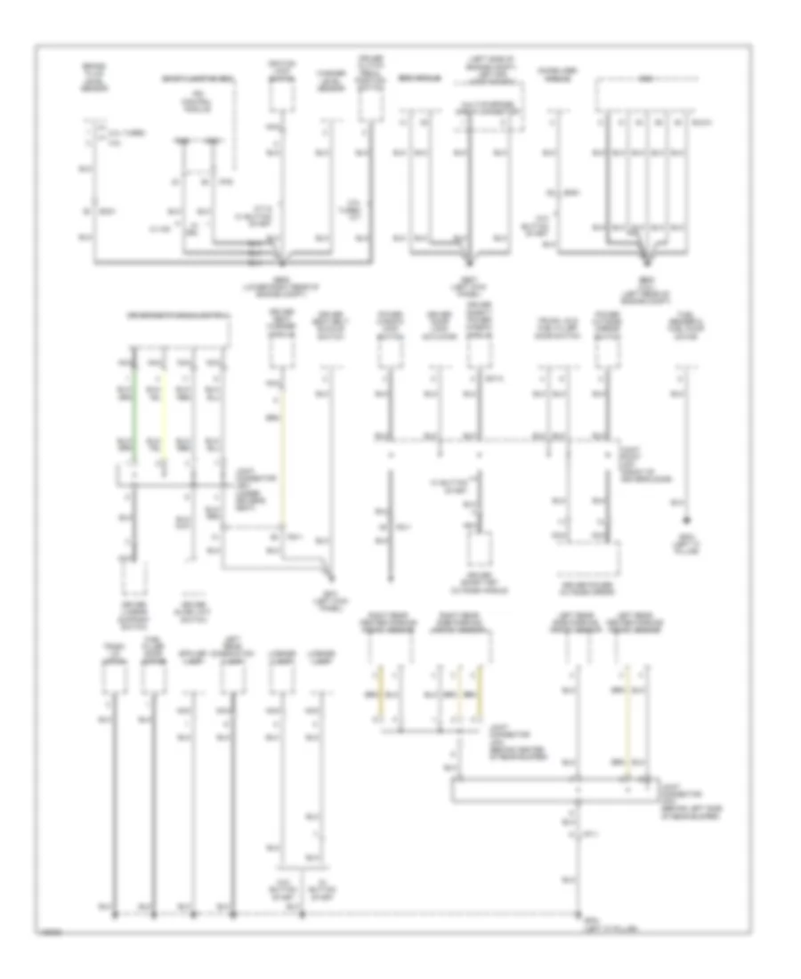 Ground Distribution Wiring Diagram (3 of 4) for Hyundai Genesis Coupe 2.0T 2014