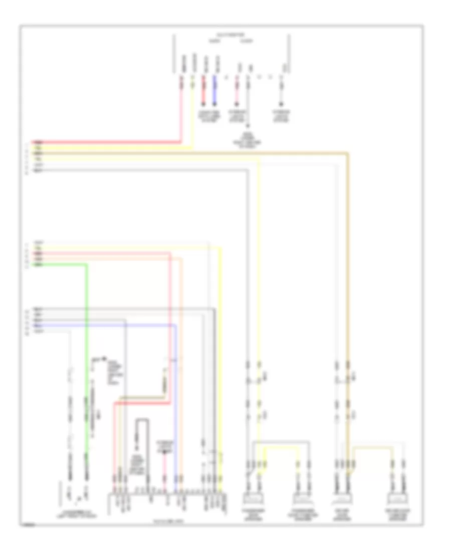 Radio Wiring Diagram, without Navigation  Audio Amplifier (2 of 2) for Hyundai Genesis Coupe 2.0T 2014