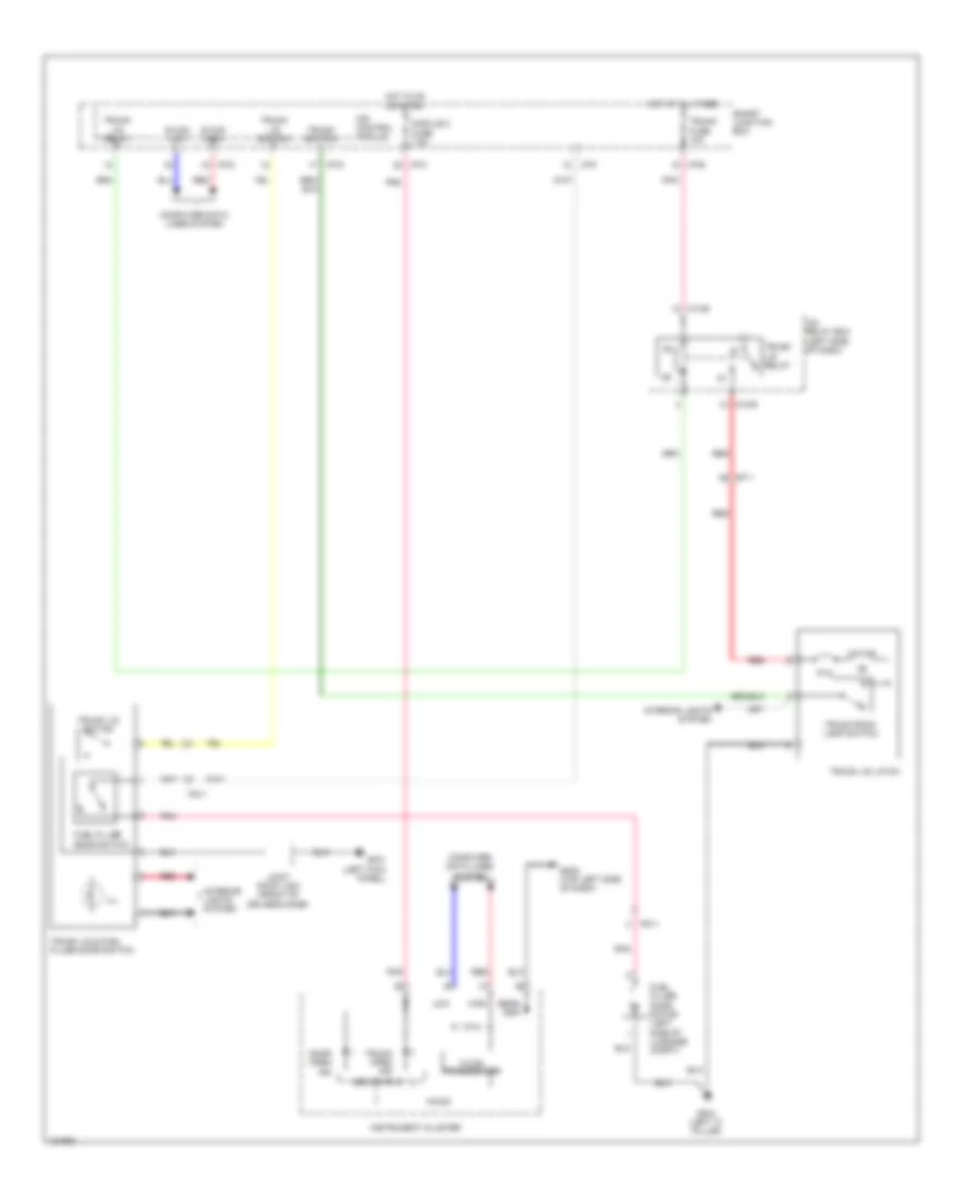 Trunk  Fuel Door Release Wiring Diagram for Hyundai Genesis Coupe 2 0T 2014