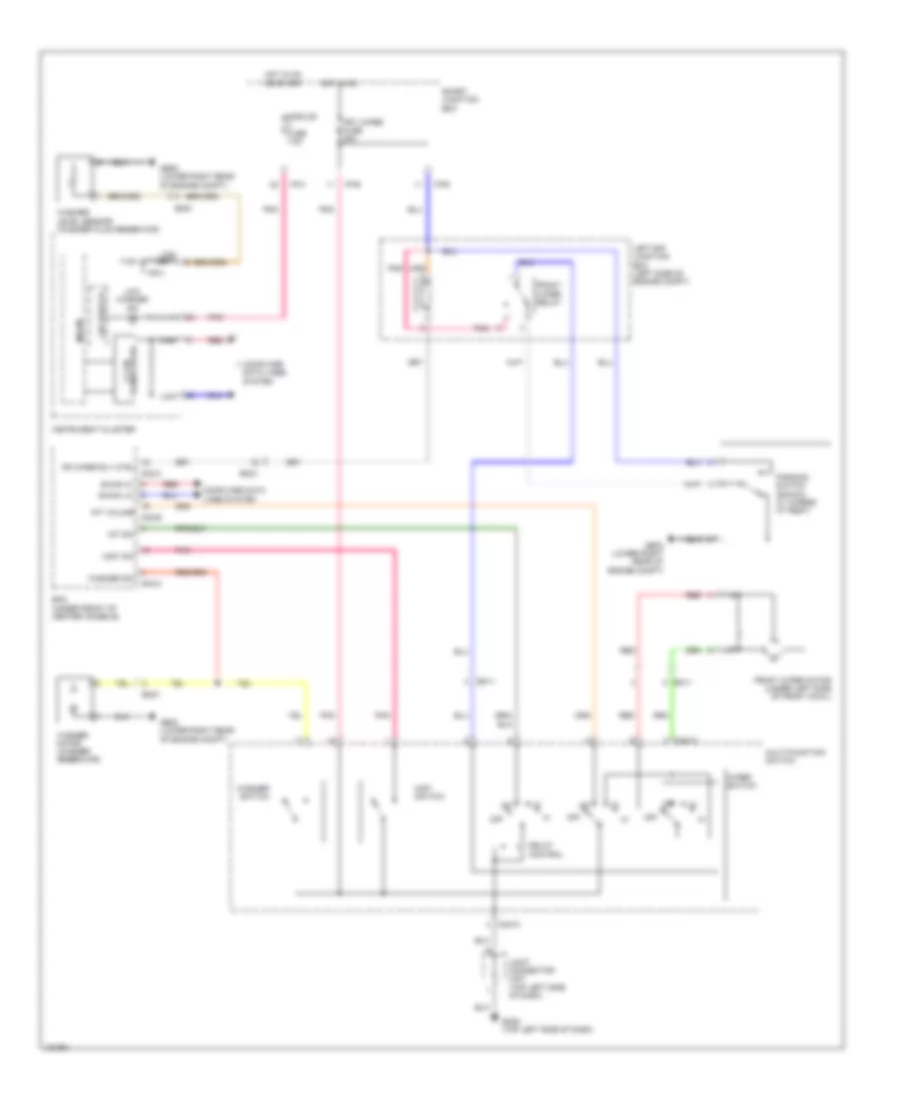 Электросхема стеклоочистителя, дворников и омывателя для Hyundai Genesis Coupe 2.0T 2014