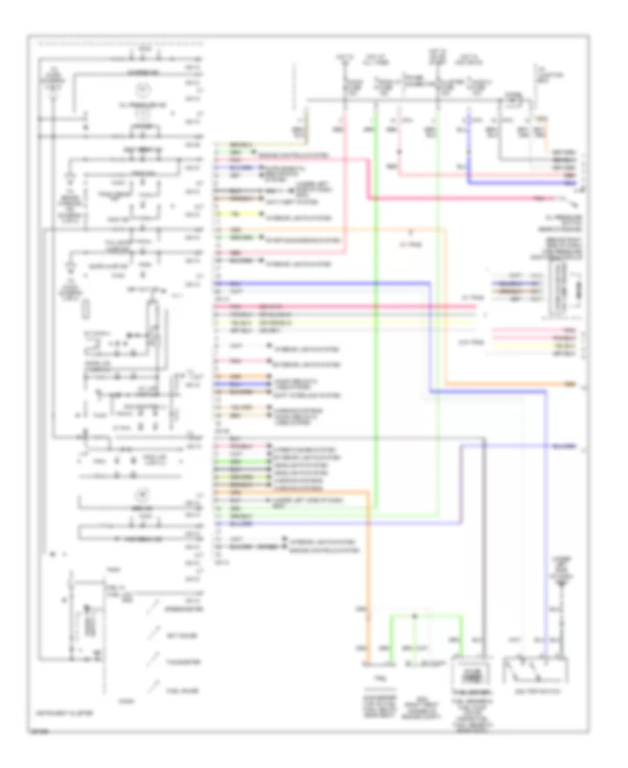 Instrument Cluster Wiring Diagram 1 of 2 for Hyundai Veracruz GLS 2008