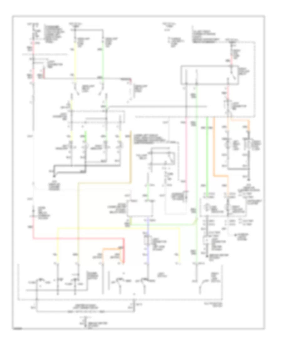 Headlights Wiring Diagram, without DRL for Hyundai Elantra GT 2005
