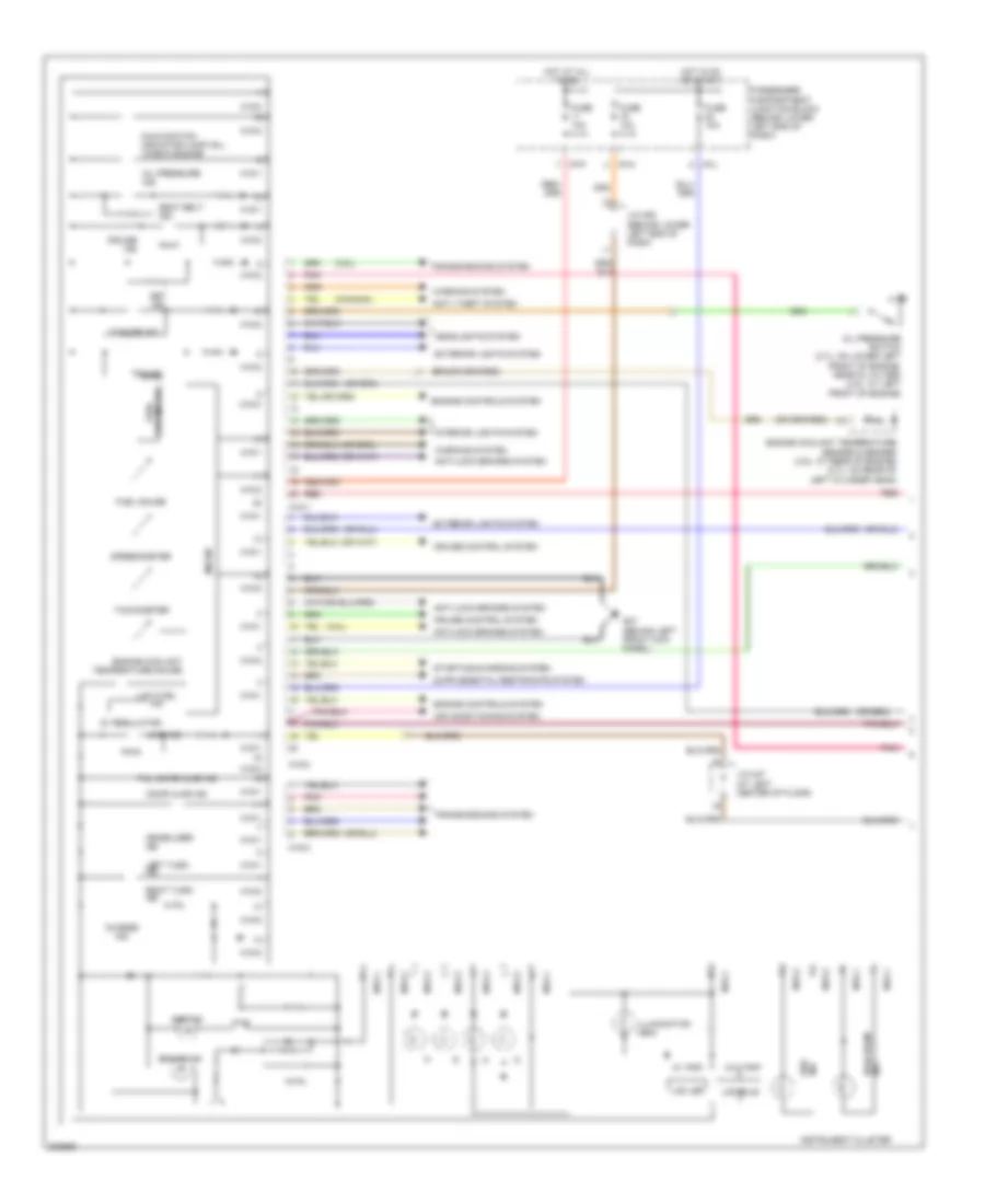 Instrument Cluster Wiring Diagram 1 of 2 for Hyundai Santa Fe GLS 2005