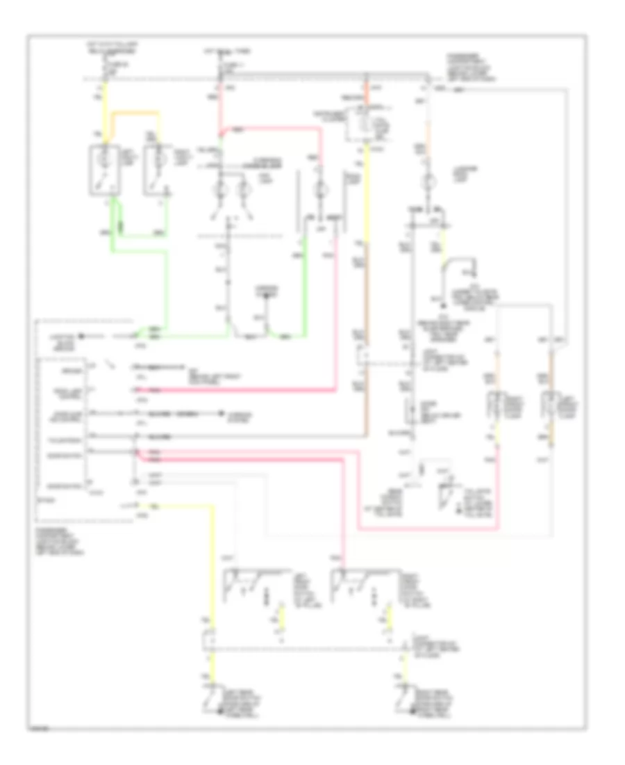 Courtesy Lamps Wiring Diagram with Sunroof for Hyundai Santa Fe GLS 2005