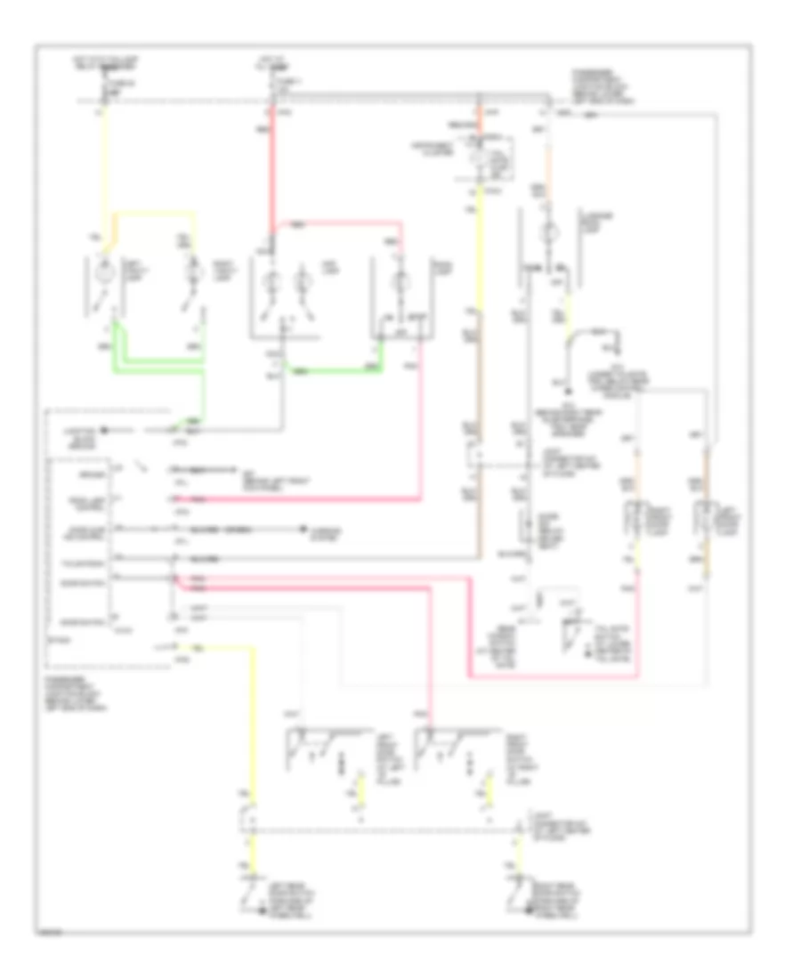Courtesy Lamps Wiring Diagram, without Sunroof for Hyundai Santa Fe GLS 2005