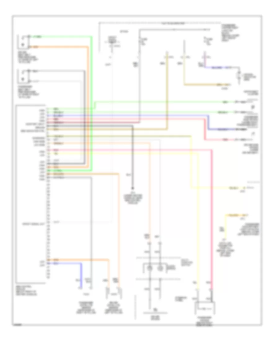 Supplemental Restraints Wiring Diagram, Depowered for Hyundai Santa Fe GLS 2005