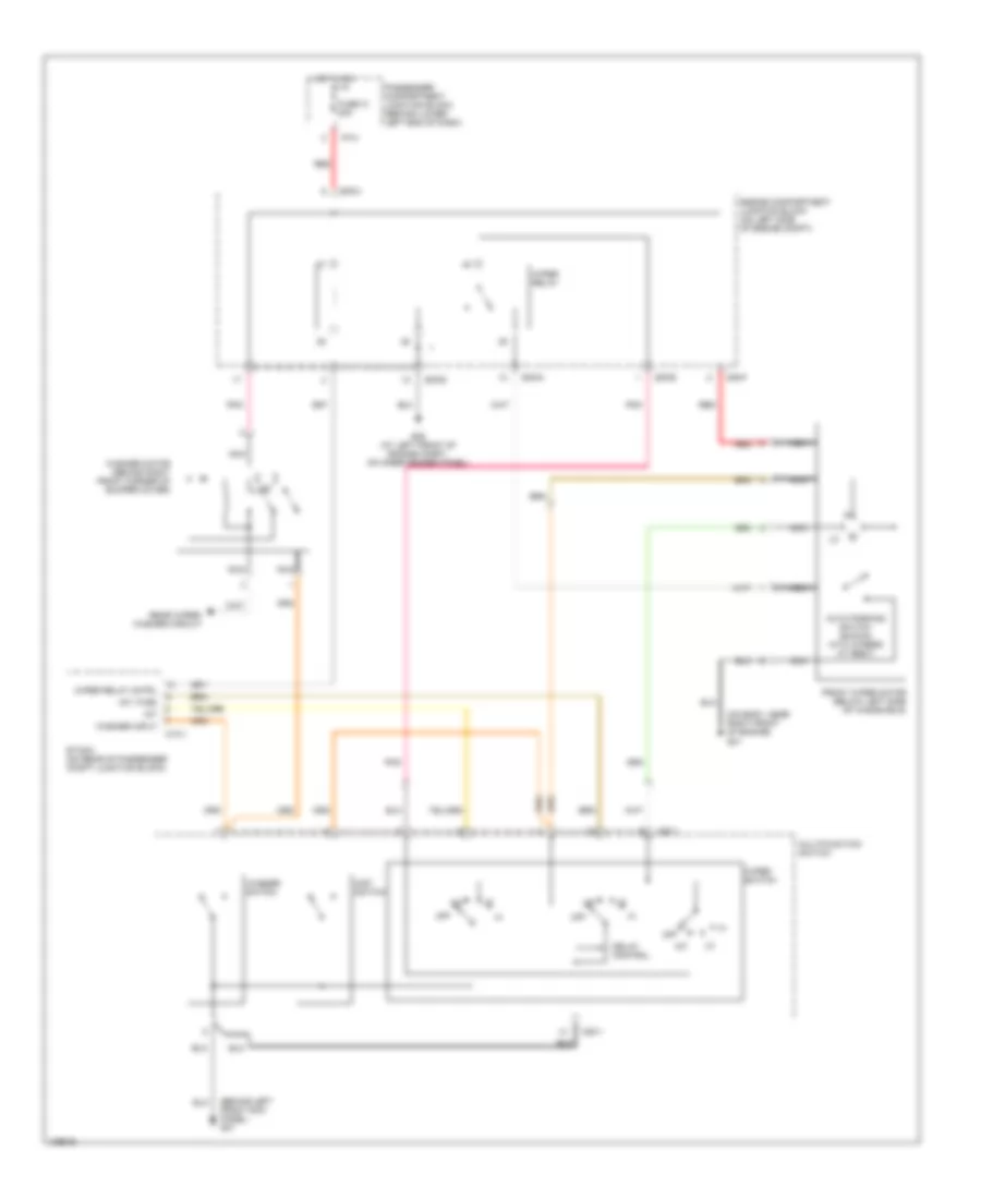 Электросхема передних стеклоочистителей дворников и омывателя лобового стекла для Hyundai Santa Fe GLS 2005