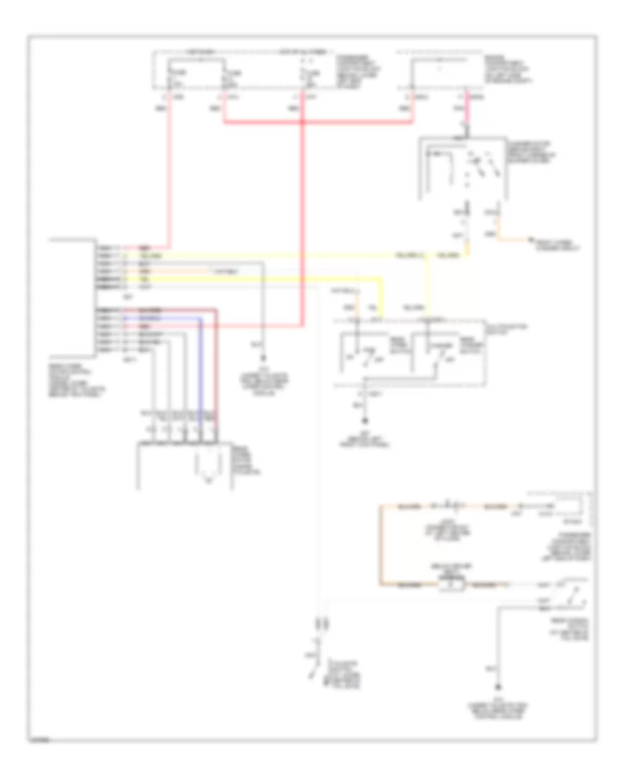 Электросхема заднего стеклоочистителя дворника и омывателя для Hyundai Santa Fe GLS 2005