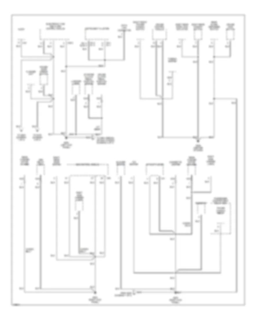 Ground Distribution Wiring Diagram 1 of 3 for Hyundai Elantra 1998