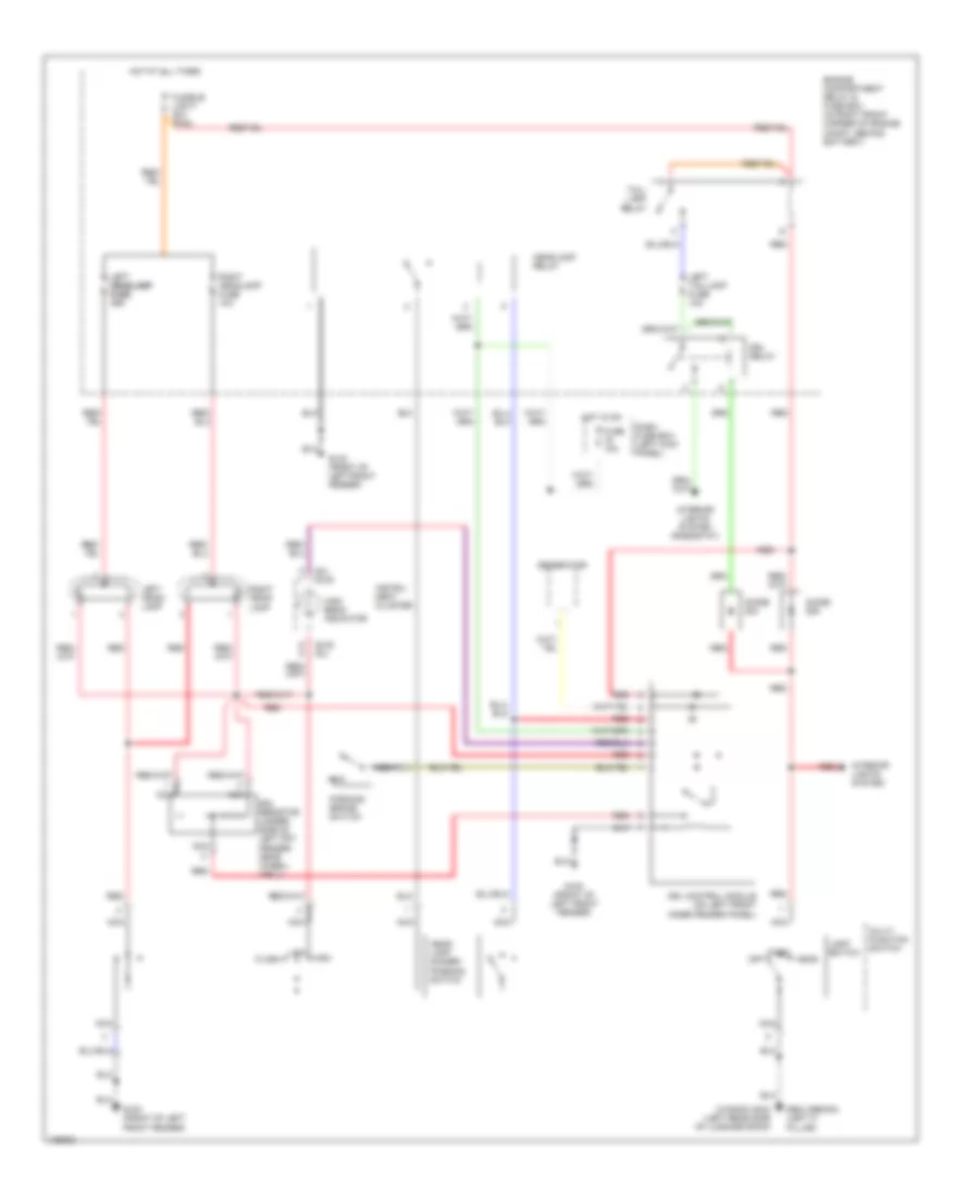 Headlight Wiring Diagram with DRL for Hyundai Elantra 1998