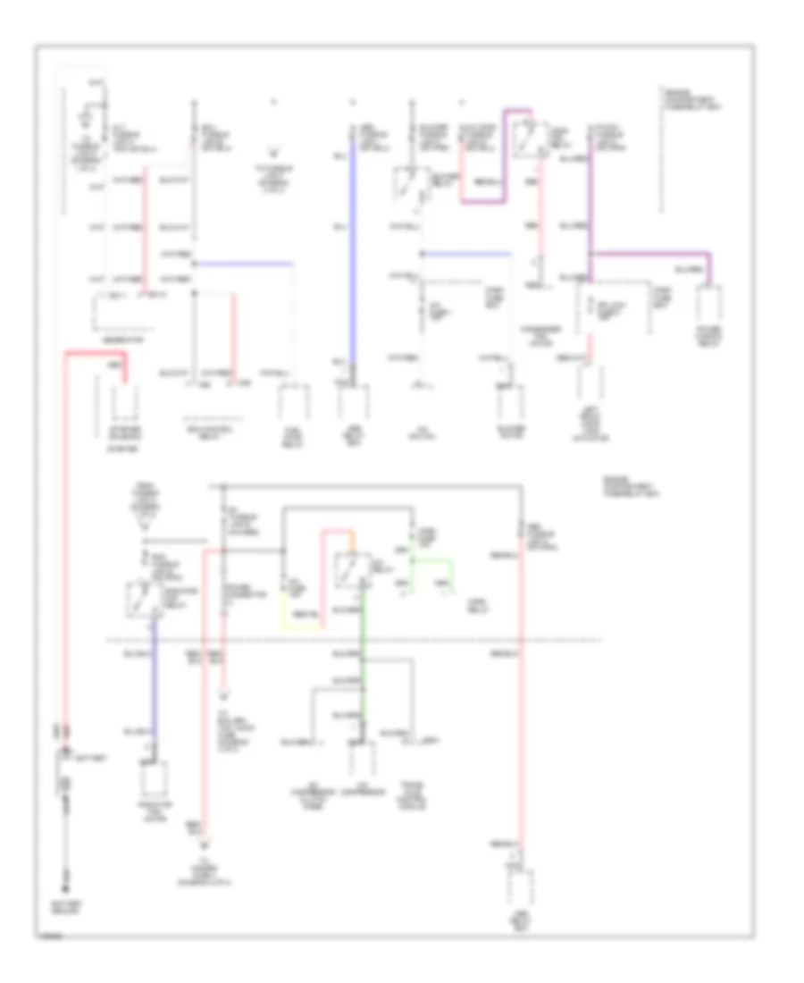 Power Distribution Wiring Diagram 1 of 4 for Hyundai Elantra 1998