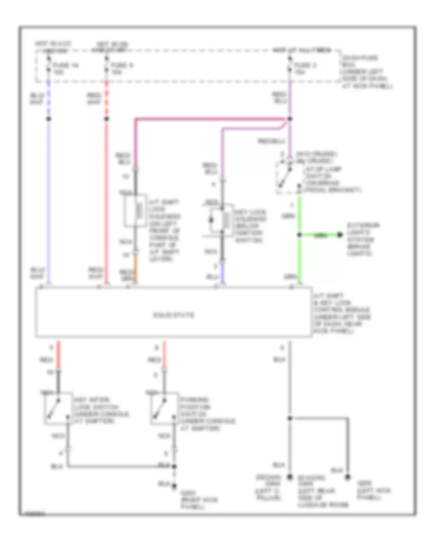 Shift Interlock Wiring Diagram for Hyundai Elantra 1998