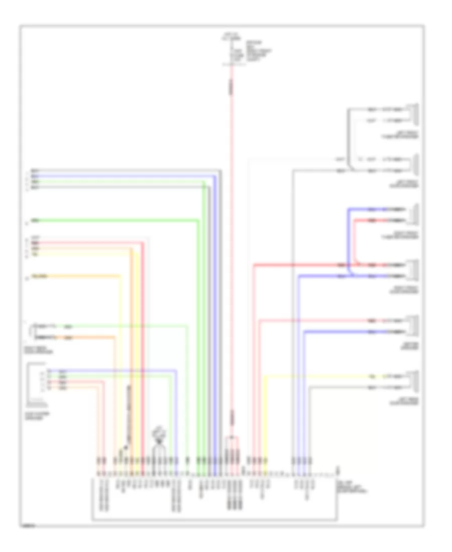 Radio Wiring Diagram with Amplifier 2 of 2 for Hyundai Veracruz SE 2008