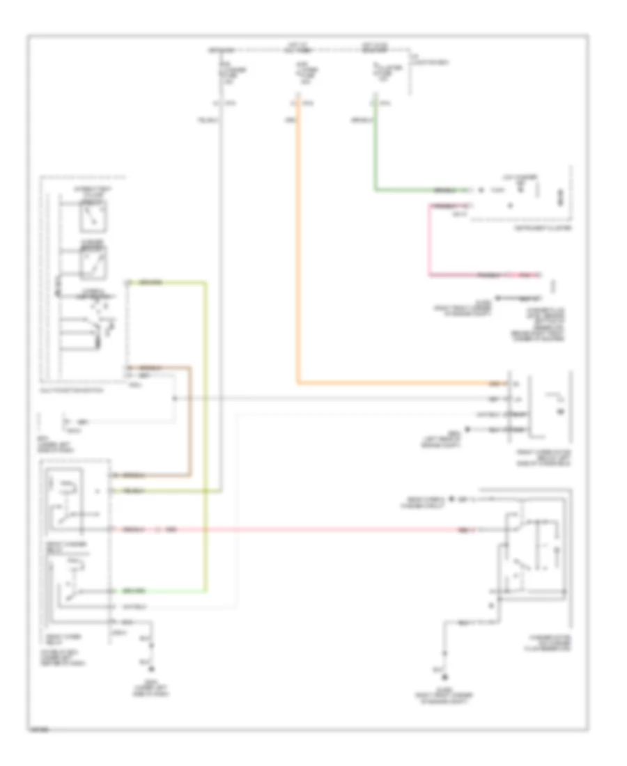 Электросхема передних стеклоочистителей дворников и омывателя лобового стекла, без Датчик дождя для Hyundai Veracruz SE 2008