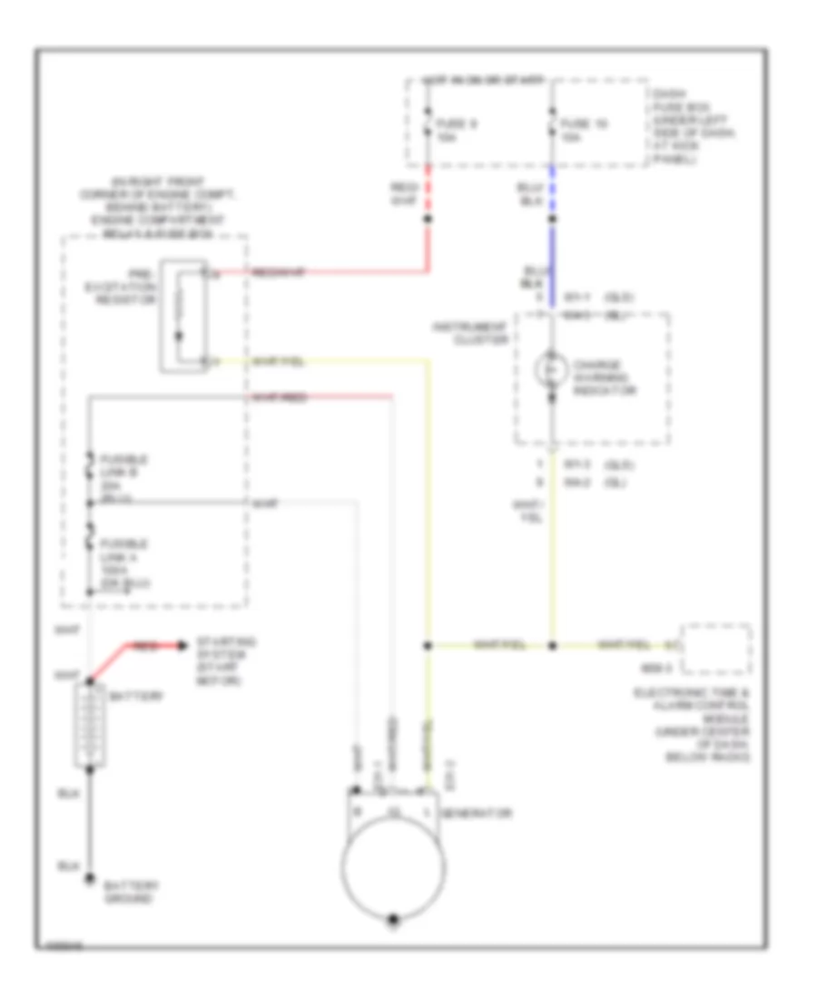 Charging Wiring Diagram for Hyundai Elantra GLS 1998