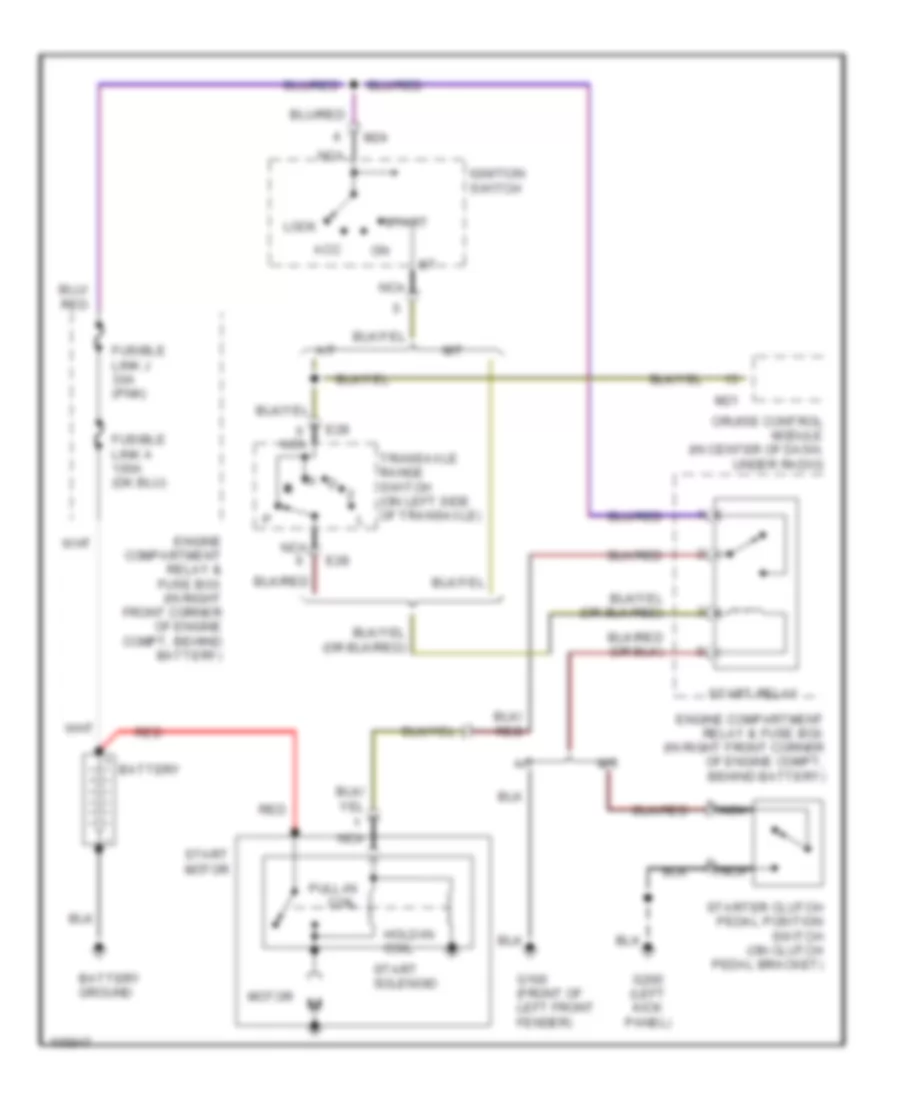 Starting Wiring Diagram for Hyundai Elantra GLS 1998
