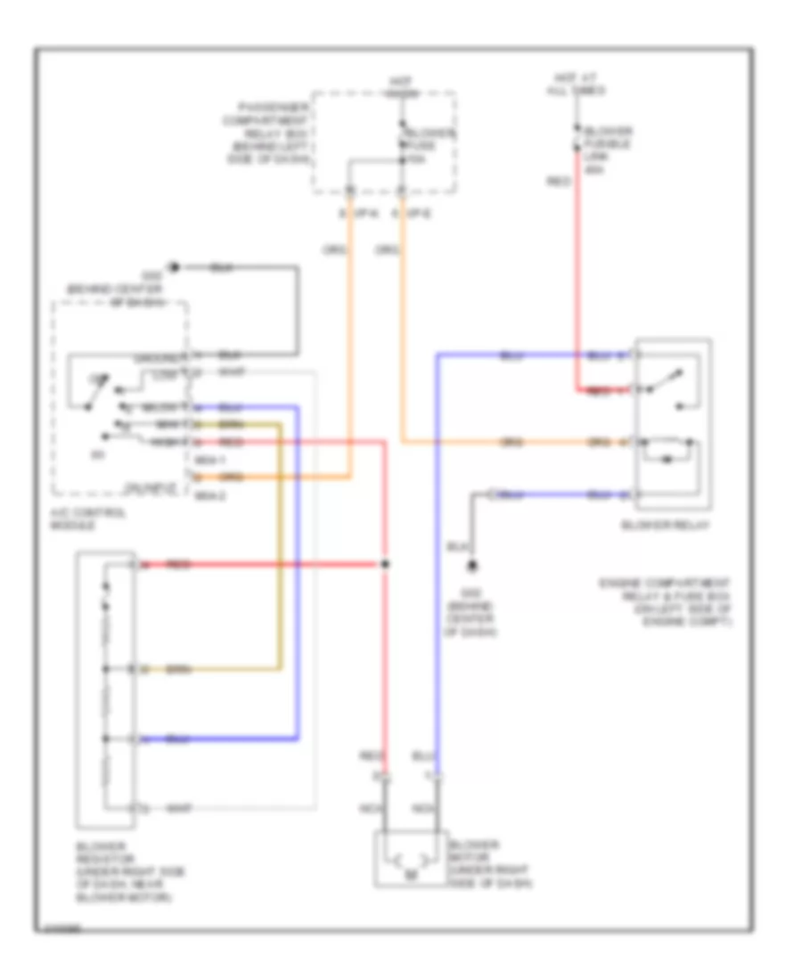 Heater Wiring Diagram for Hyundai Accent GLS 2009