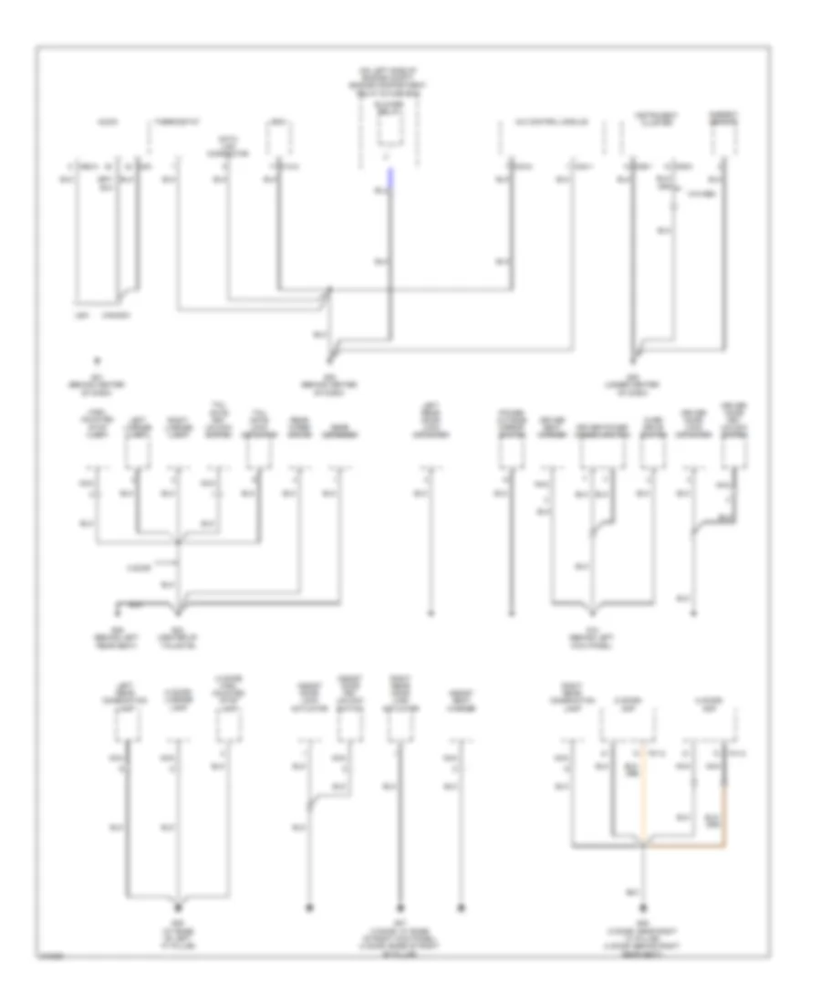 Ground Distribution Wiring Diagram 1 of 3 for Hyundai Accent GLS 2009