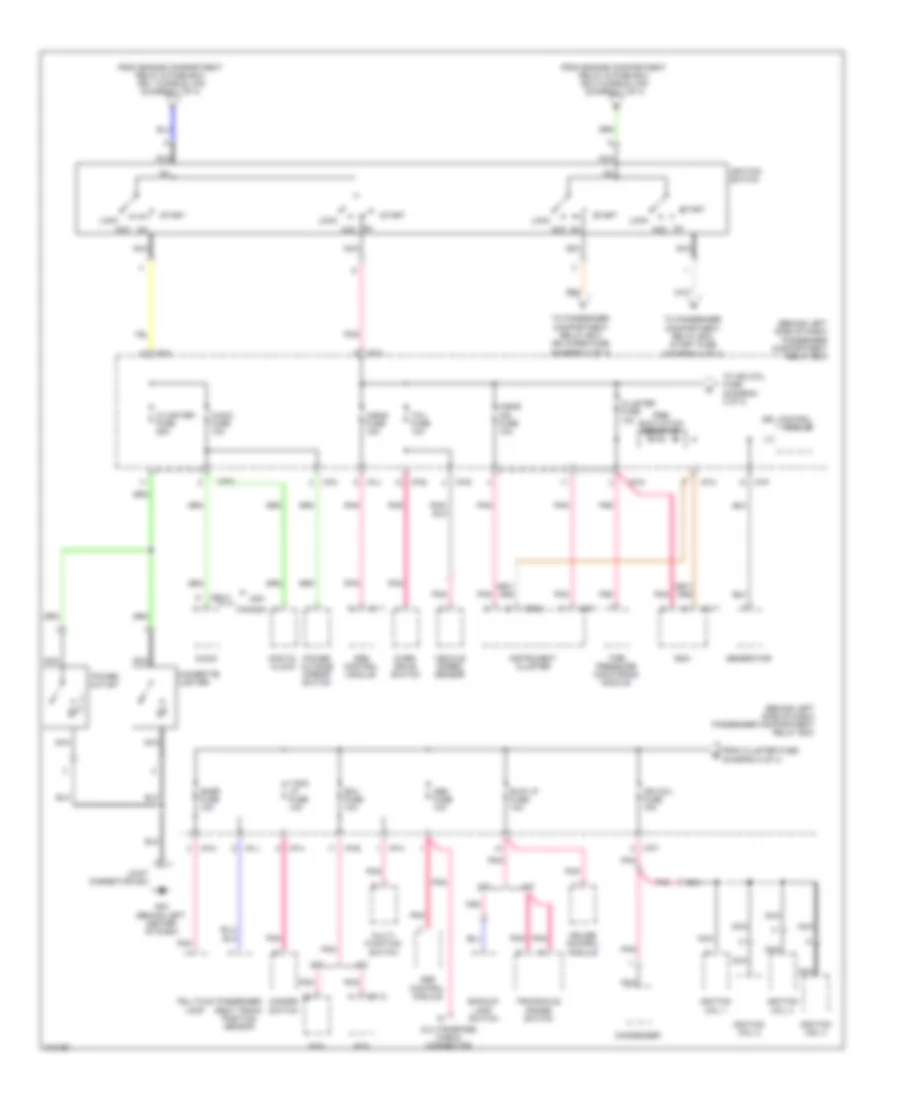 Power Distribution Wiring Diagram (2 of 4) for Hyundai Accent GLS 2009