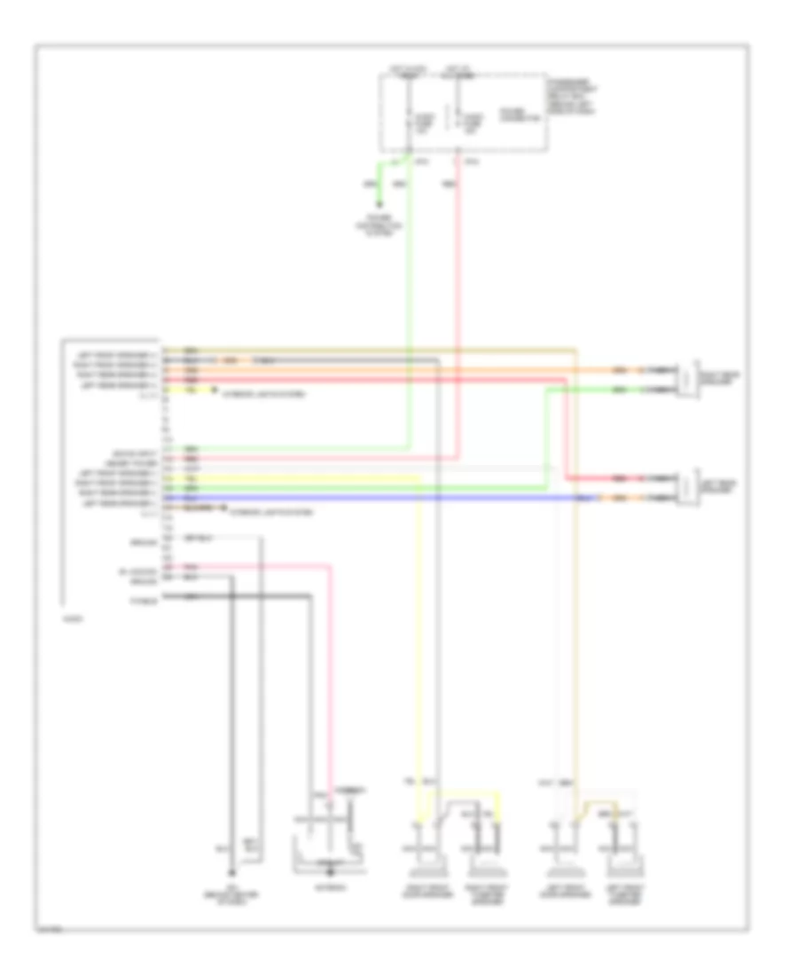 Radio Wiring Diagram, Canada without Amplifier for Hyundai Accent GLS 2009