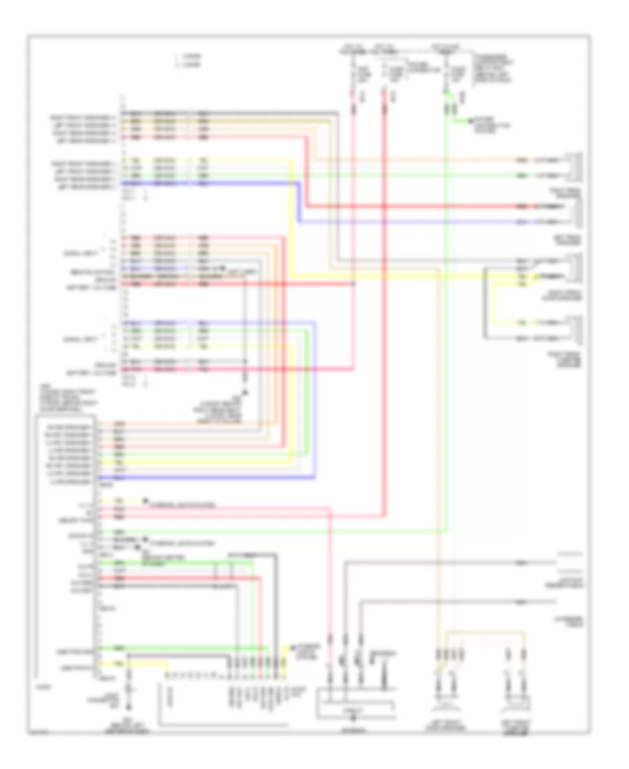 Radio Wiring Diagram, USA with Amplifier for Hyundai Accent GLS 2009