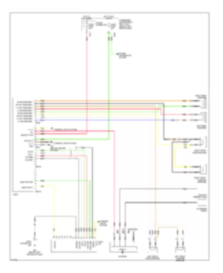 Radio Wiring Diagram, USA without Amplifier for Hyundai Accent GLS 2009