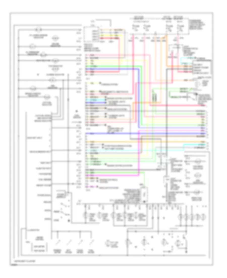 Instrument Cluster Wiring Diagram 1 of 2 for Hyundai Sonata GL 2005