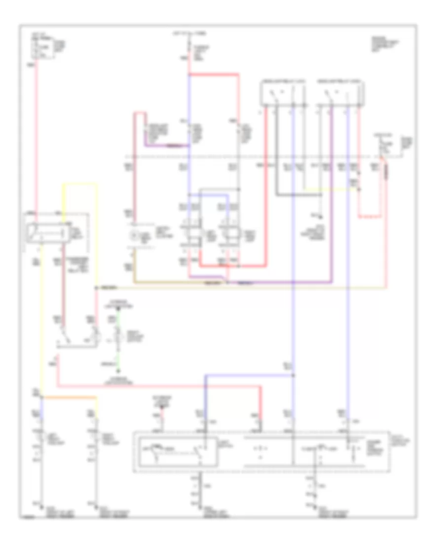 HeadlampsFog Lamps Wiring Diagram, without DRL for Hyundai Sonata 1998