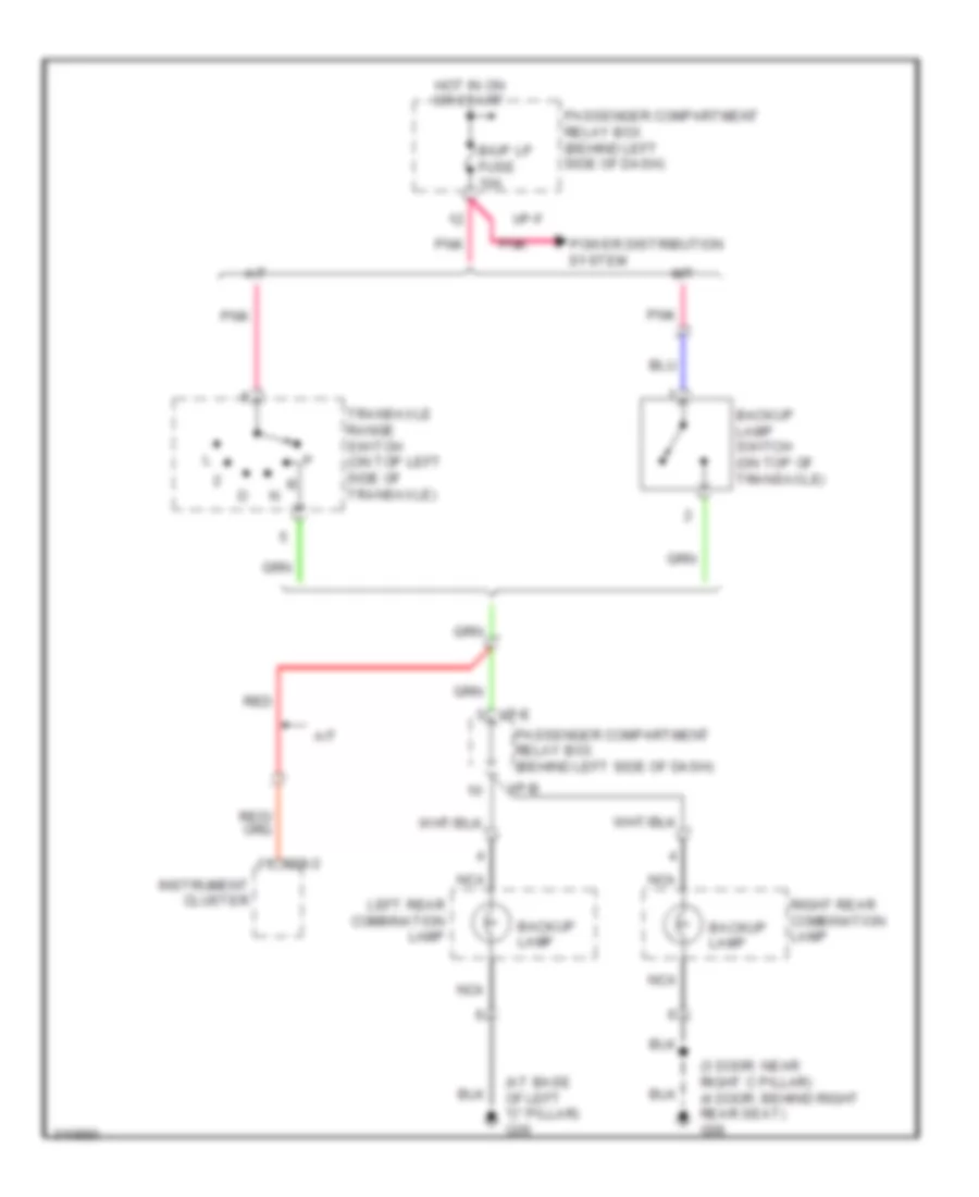 Backup Lamps Wiring Diagram for Hyundai Accent GS 2009
