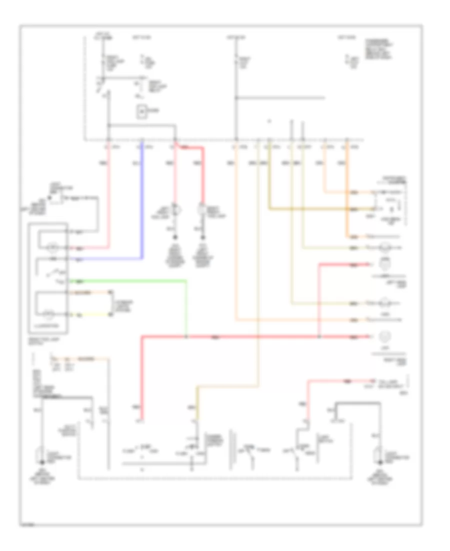 Headlights Wiring Diagram, without DRL for Hyundai Accent GS 2009