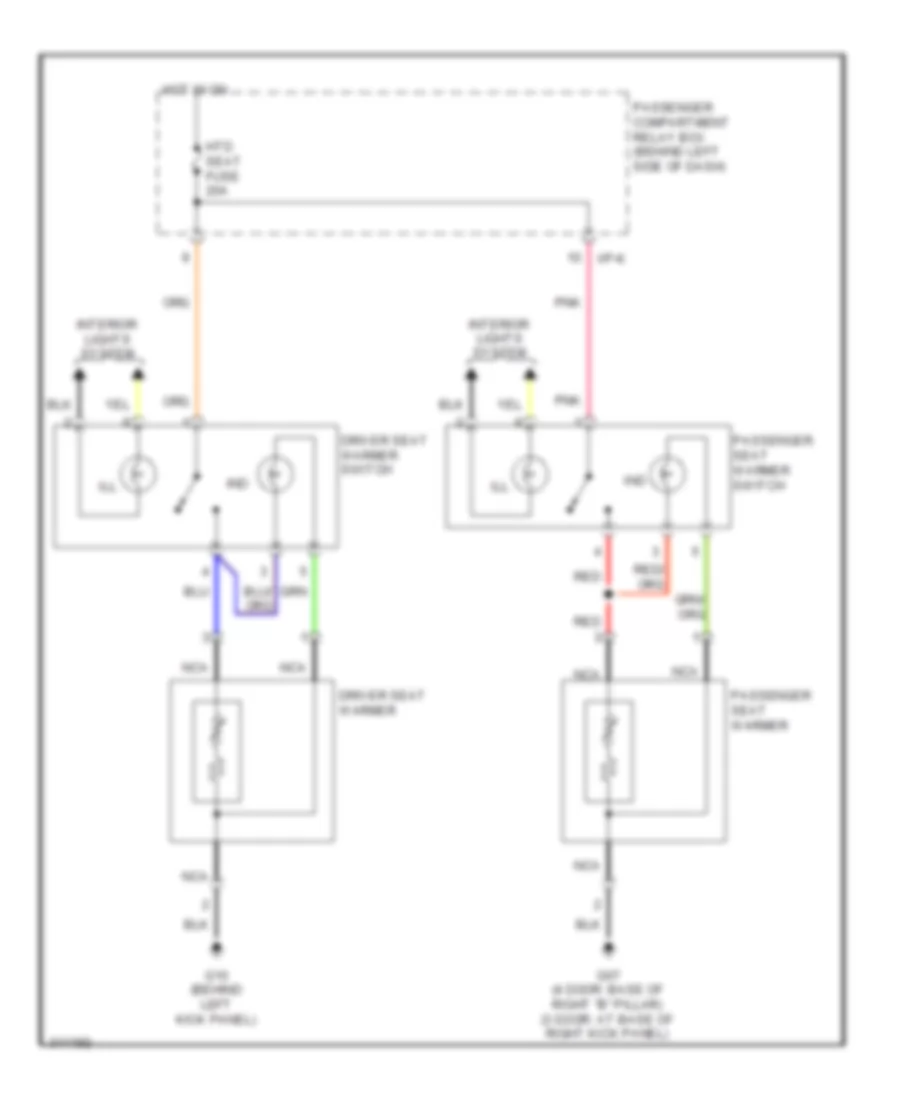 Power Seats Wiring Diagram for Hyundai Accent GS 2009