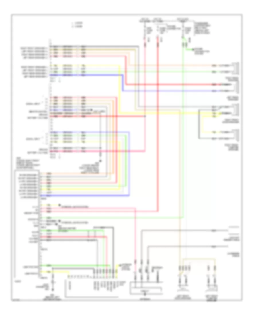 Radio Wiring Diagram USA with Amplifier for Hyundai Accent GS 2009