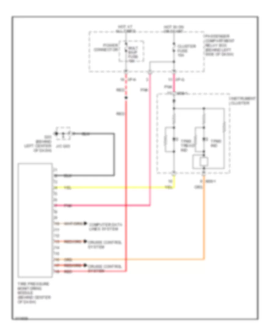 Tire Pressure Monitoring Wiring Diagram for Hyundai Accent GS 2009