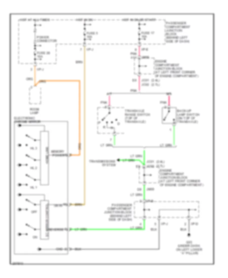 Electrochromic Mirror Wiring Diagram with Home Link for Hyundai Sonata GLS 2005