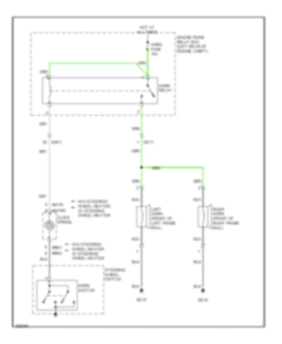Horn Wiring Diagram for Hyundai Santa Fe GLS 2014