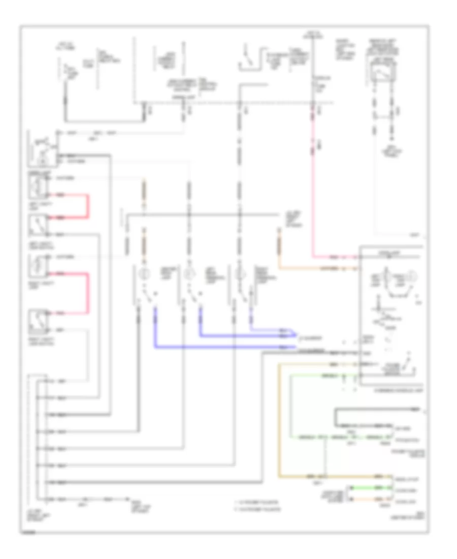 Courtesy Lamps Wiring Diagram 1 of 2 for Hyundai Santa Fe GLS 2014