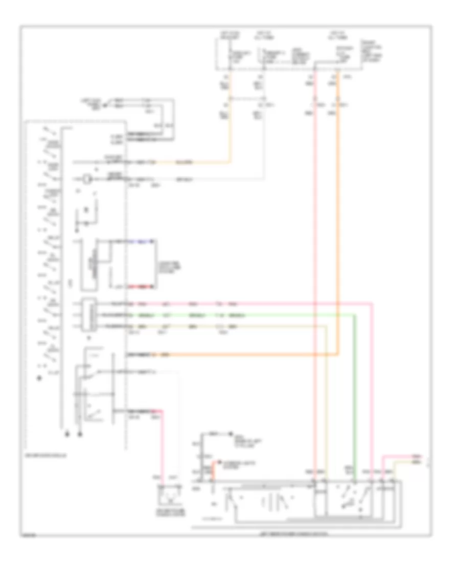 Power Windows Wiring Diagram, without Safety Power Windows (1 of 2) for Hyundai Santa Fe GLS 2014