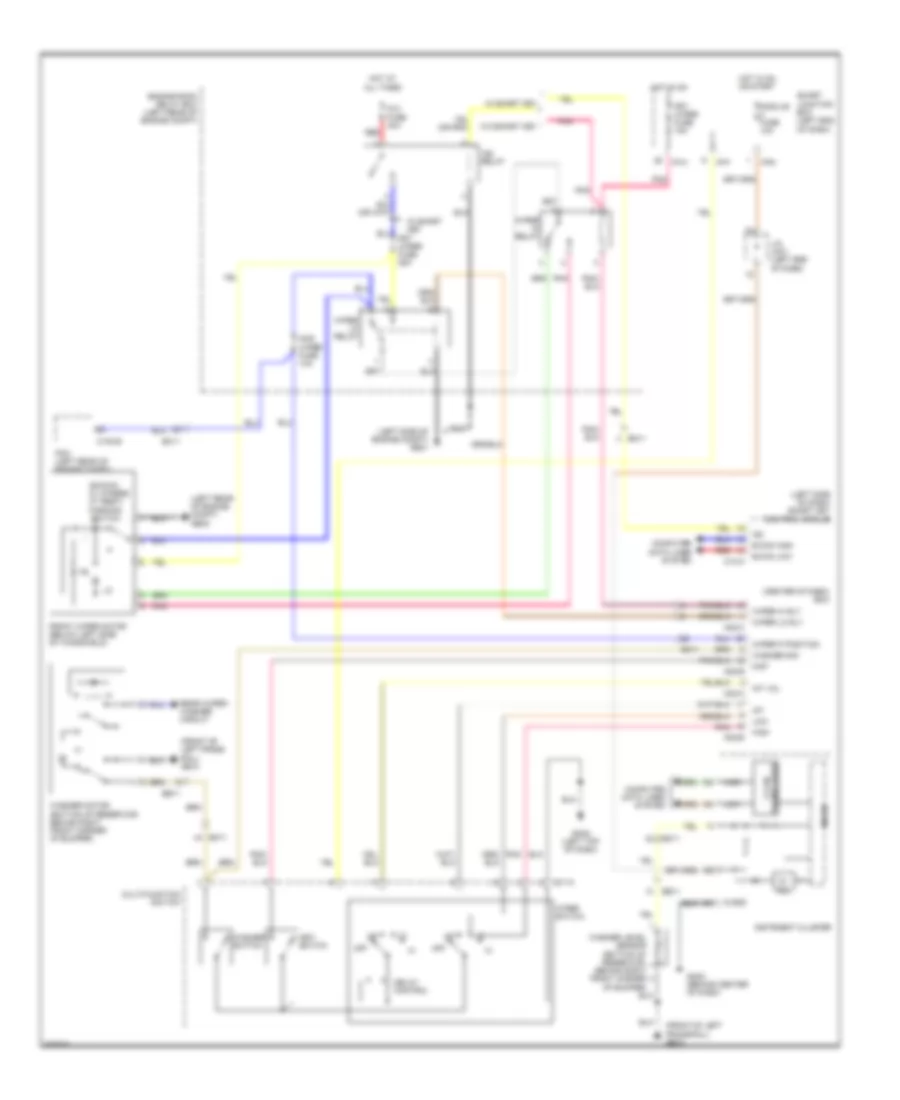 Электросхема передних стеклоочистителей дворников и омывателя лобового стекла для Hyundai Santa Fe GLS 2014